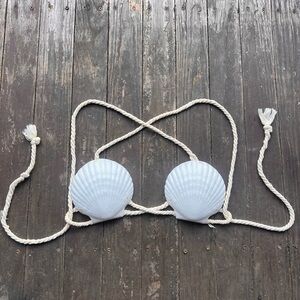 White Mermaid Seashell Top